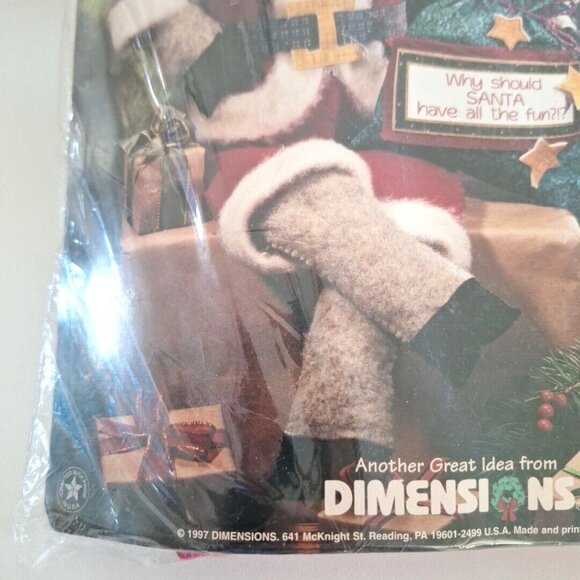 Dimensions Bottle Buddies Santa Deer Craft Kit 13" 1997 #62125 - Picture 6 of 7